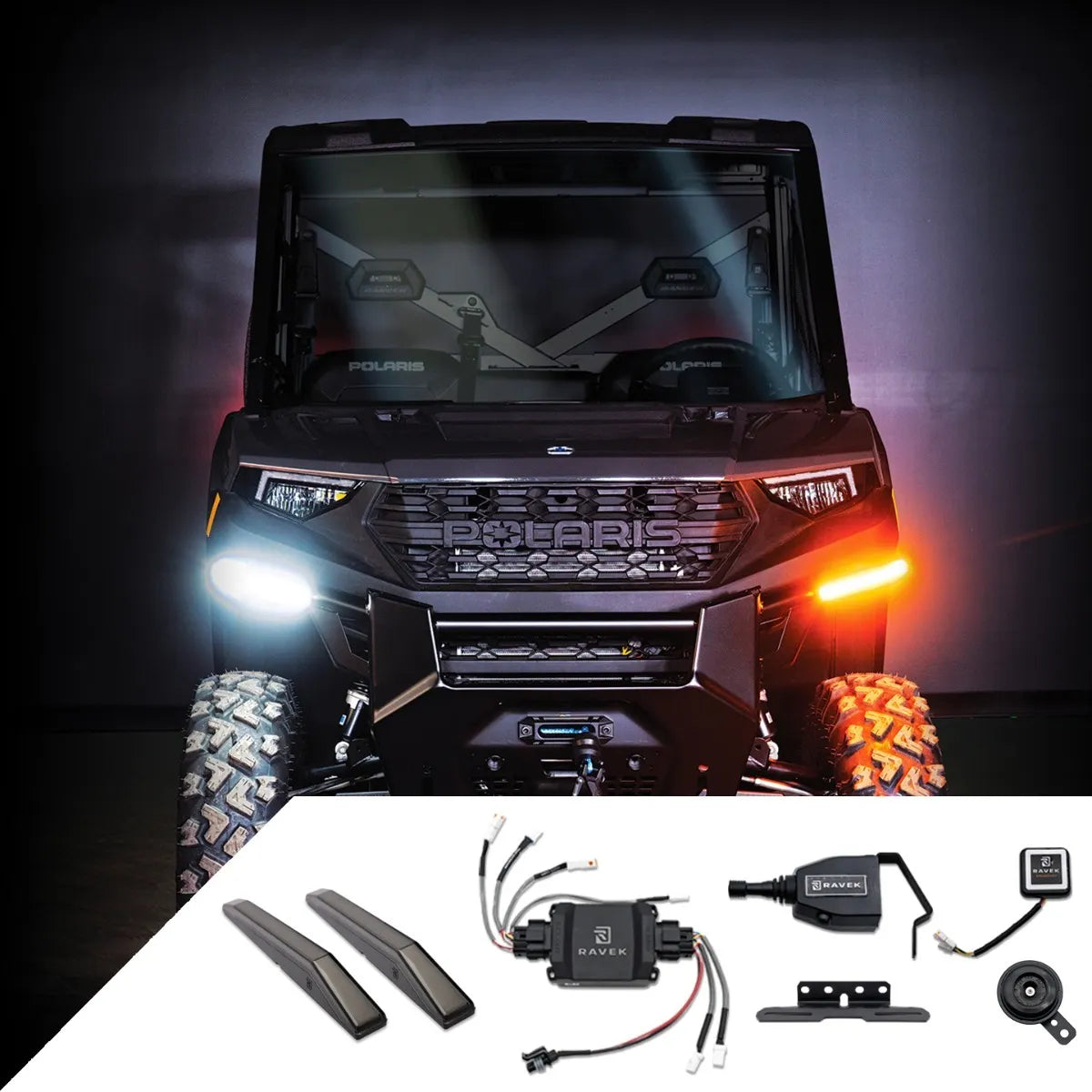 RAVEK 64-1007SR Turn Signal Kit GEN3 Speakeasy Rocker Polaris Ranger 1000 - Moto-House MX