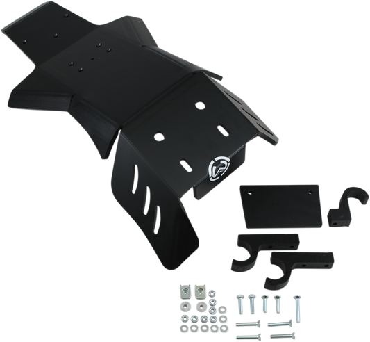 Moose Offroad 0506-1214 Black Pro LG 8mm Thick High Density Polyethylene Skid Plate with Linkage Guard for 2014 2015 2016 2017 2018 2019 Beta Fitment - Moto-House MX