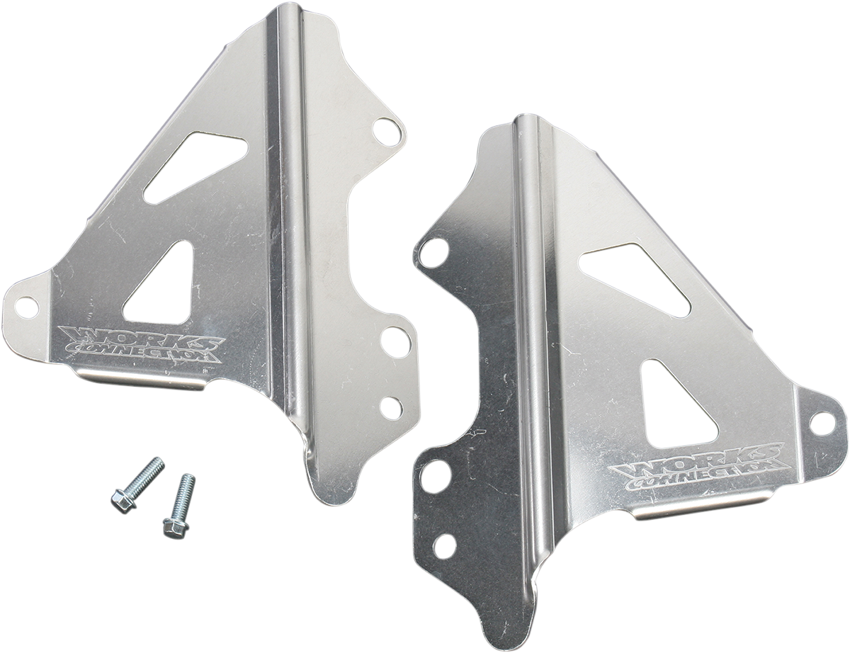 Works Connection Honda 18-066 Radiator Brace Set - Silver for Off-Road & Motocross