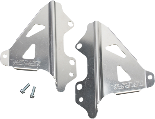 Works Connection Honda 18-066 Radiator Brace Set - Silver for Off-Road & Motocross