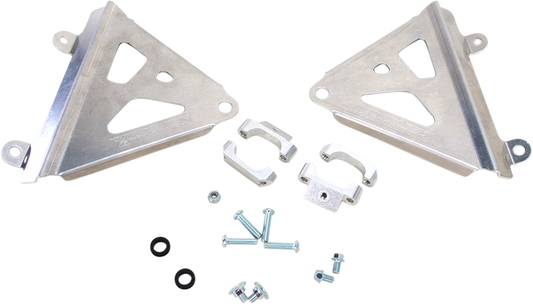 Works Connection Honda 18-776 Radiator Brace Set - Aluminum Reinforcement for Off-Road & Motocross