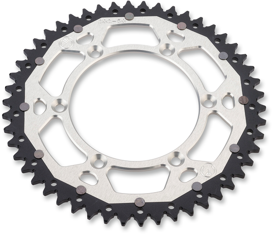 Moose Offroad 1210-1509 Dual Rear Sprocket 48 Tooth Silver Hybrid Steel Aluminum Suzuki DR350 Beta Gas Gas Moto House MX