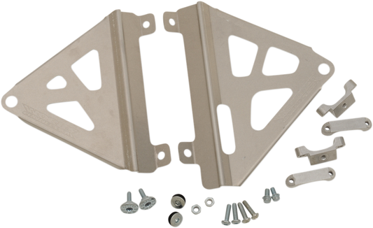 WORKS CONNECTION Honda 18-709 Radiator Brace Set - Lightweight Aluminum Reinforcement for Off-Road Bikes