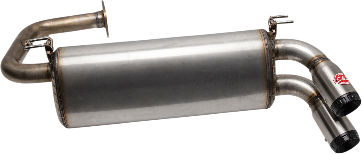 S&S CYCLE 550-1038 Power Tune® XTO Dual-Outlet Performance Muffler in 304 Stainless Steel for 2019-2022 Honda Talon 1000R and 1000X UTVs - Moto-House MX