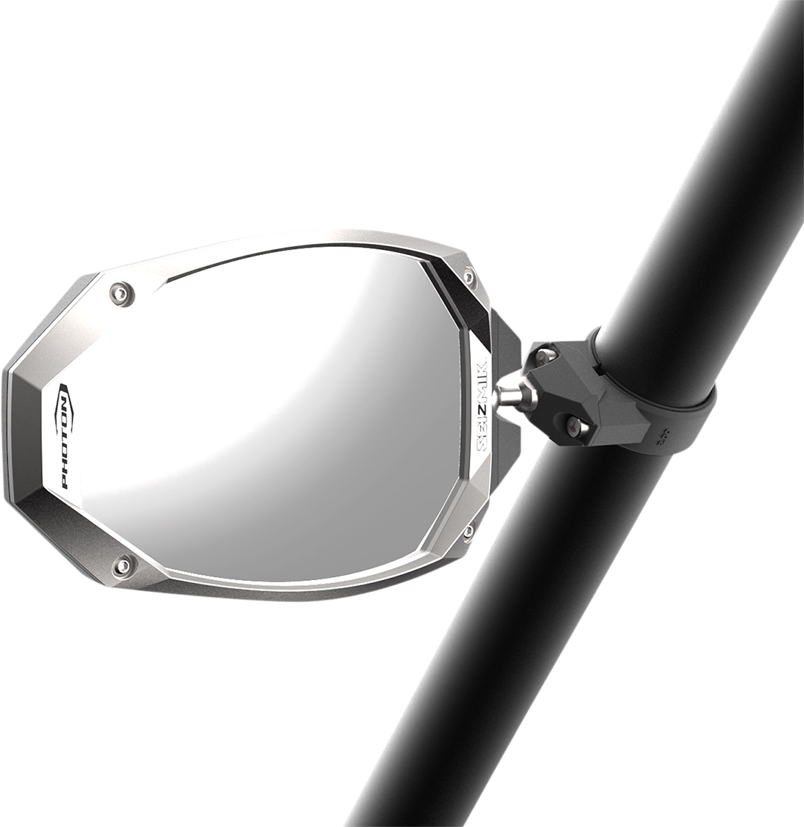 SEIZMIK Mirrors - Photon - Side View - Oval - Black/Silver