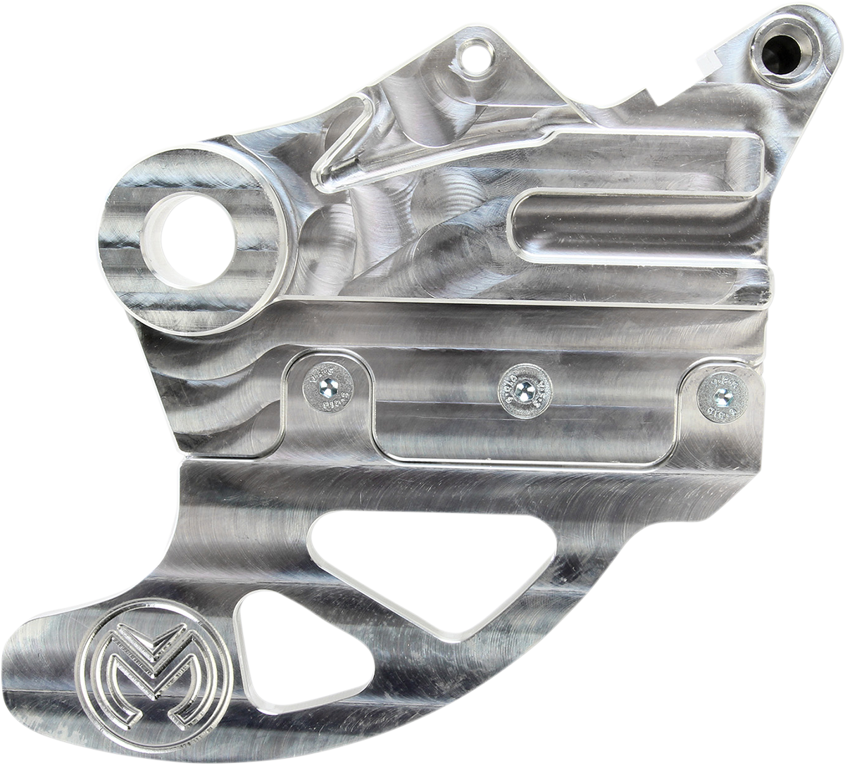 Moose Racing 1711-0991 Pro Shark Fin Rear Brake Disc Guard with Integrated Carrier Silver Aluminum Fitment for Beta RR X-Pro Xtrainer Race Edition - Moto-House MX