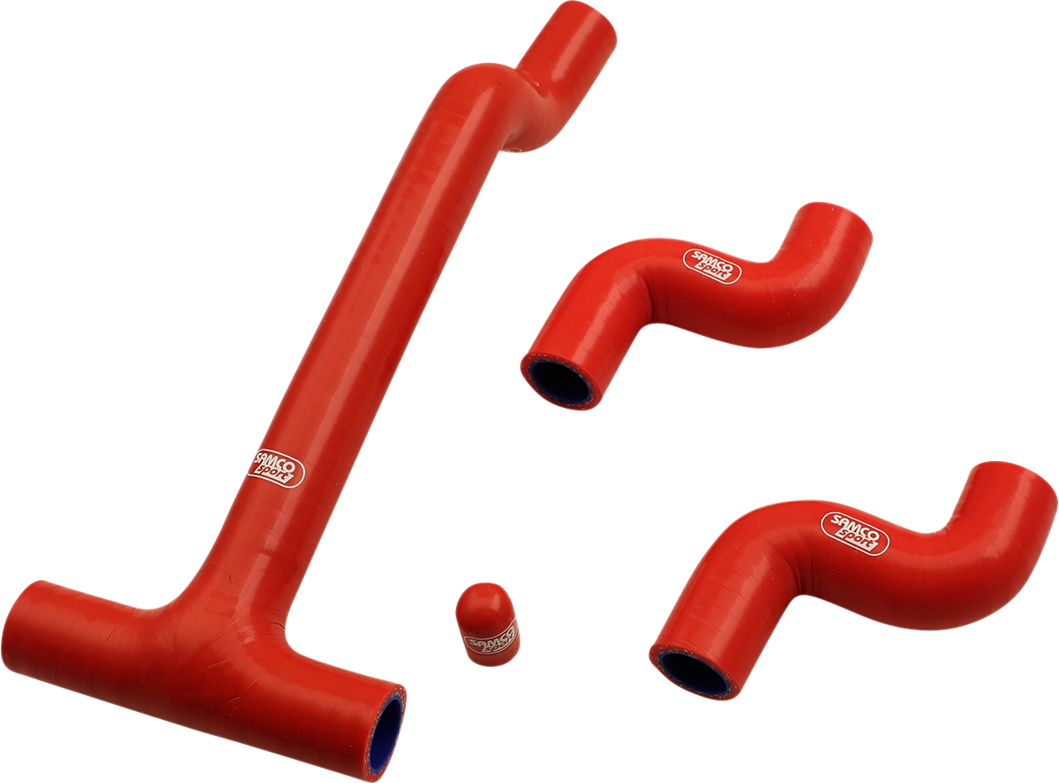 MOOSE OFFROAD 1902-1711 Red 3-Ply High Temperature Silicone Samco Sport Manufactured Thermostat Bypass Race Fit Radiator Hose Kit for Beta 350 390 430 480 RR RR-S RS X-Pro Race Edition 4-Stroke Dirt Bikes - Moto-House MX