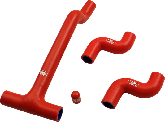 MOOSE OFFROAD 1902-1711 Red 3-Ply High Temperature Silicone Samco Sport Manufactured Thermostat Bypass Race Fit Radiator Hose Kit for Beta 350 390 430 480 RR RR-S RS X-Pro Race Edition 4-Stroke Dirt Bikes - Moto-House MX