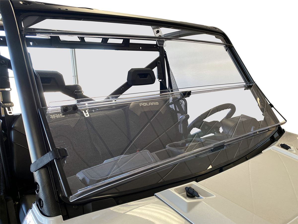 Moose Offroad 2317-0458 Deluxe Full Folding Polycarbonate Windshield Polaris Ranger Moto House MX