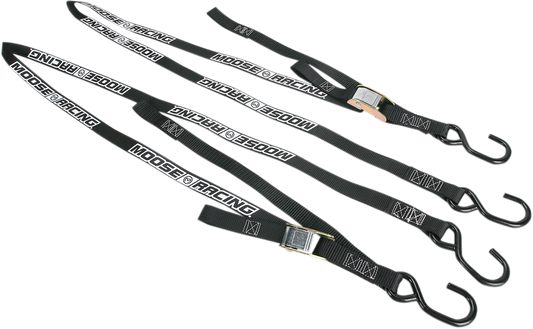 MOOSE OFFROAD Soft-Tie Tie-Downs - Black 3920-0302
