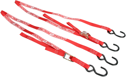 MOOSE OFFROAD Soft-Tie Tie-Downs - Red 3920-0303