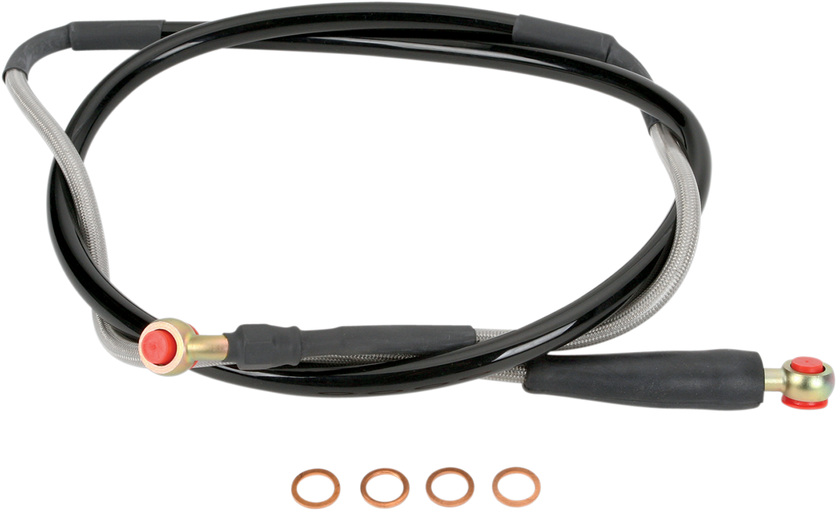 MOOSE OFFROAD Brake Line - Front - Stainless Steel - Kawasaki KX K02-1-030/P