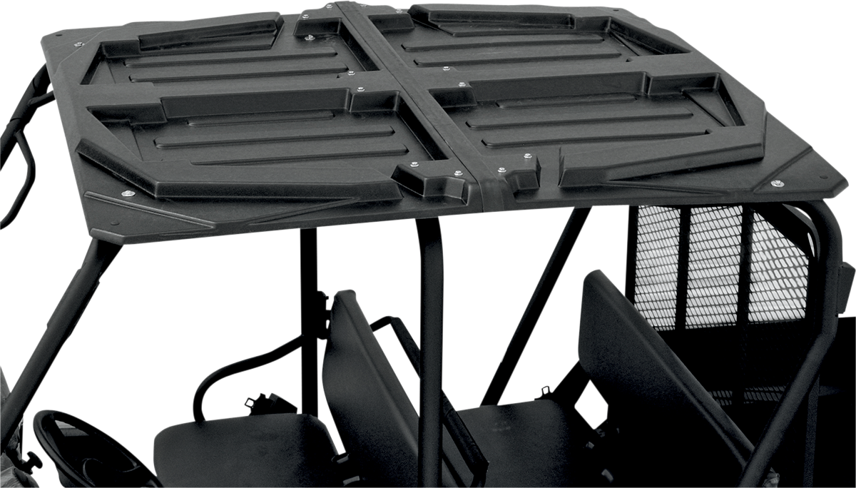 MOOSE OFFROAD V000058-50056M Black Two-Piece Polyethylene UTV Roof for Kawasaki Mule 4010 Trans and Polaris Ranger Crew - Moto-House MX