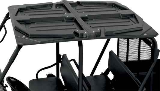 MOOSE OFFROAD V000058-50056M Black Two-Piece Polyethylene UTV Roof for Kawasaki Mule 4010 Trans and Polaris Ranger Crew - Moto-House MX