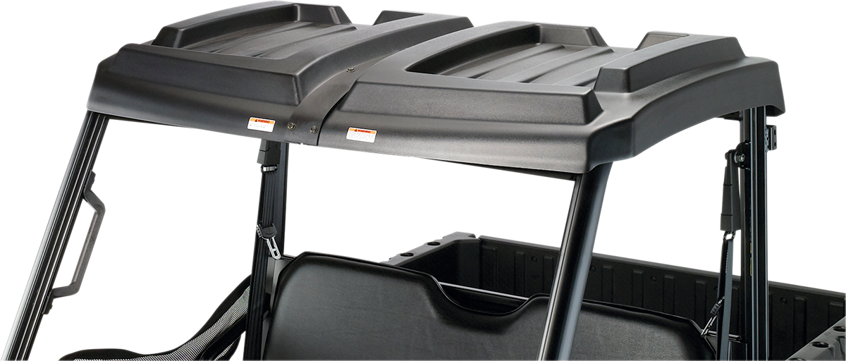 MOOSE OFFROAD V000089-11056M Black Two-Piece Polyethylene UTV Roof with Storage Tray for Polaris Ranger Mid-Size 500 570 EV - Moto-House MX