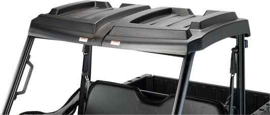 MOOSE OFFROAD V000089-11056M Black Two-Piece Polyethylene UTV Roof with Storage Tray for Polaris Ranger Mid-Size 500 570 EV - Moto-House MX