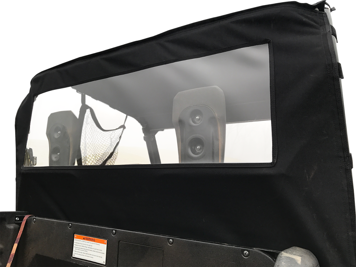 MOOSE OFFROAD 0521-1516 UTV Rear Windscreen Panel for 2014-2025 Honda Pioneer 700, black nylon and clear vinyl - Moto-House MX