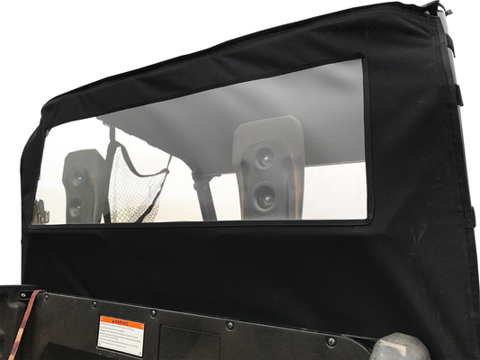 MOOSE OFFROAD 0521-1516 UTV Rear Windscreen Panel for 2014-2025 Honda Pioneer 700, black nylon and clear vinyl - Moto-House MX