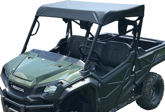 MOOSE OFFROAD PIOTRC-11 Black Vinyl Soft Roof Cap for Honda Pioneer 1000 Deluxe and Limited Edition - Moto-House MX