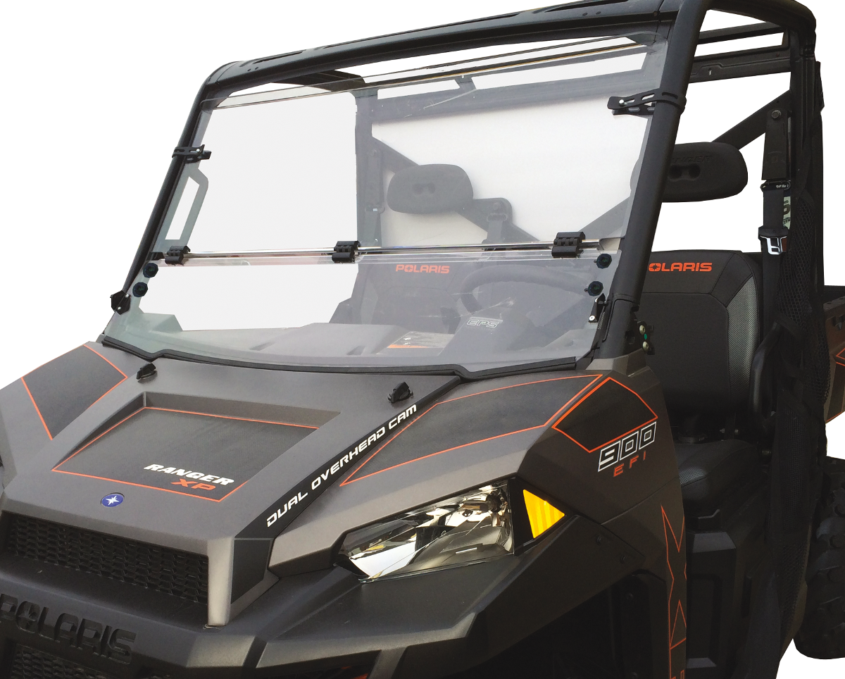 Moose Offroad 2317-0176 Full Folding Polycarbonate Windshield Polaris Ranger XP 900 XP 1000 Diesel Crew Moto House MX