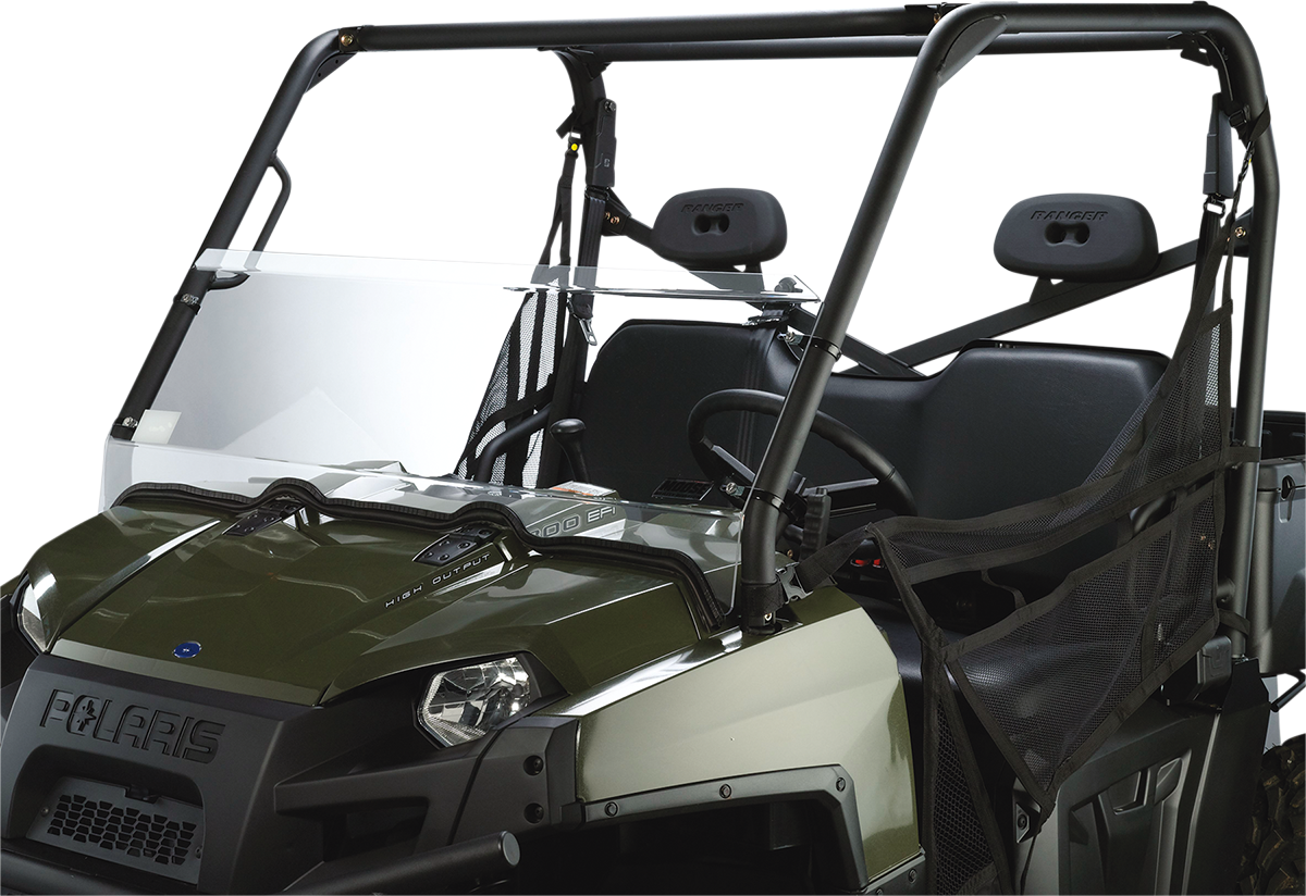 MOOSE OFFROAD V000033-12200M Clear Half Polycarbonate UTV Windshield for Polaris Ranger 570 800 Full-Size EPS Crew - Moto-House MX