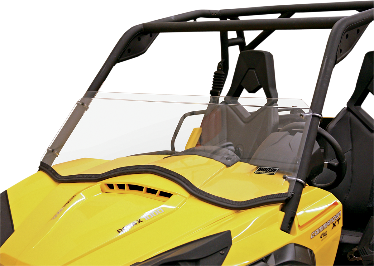 MOOSE OFFROAD V000035-12200M Clear Half Polycarbonate UTV Windshield for Can-Am Commander 800R 1000 1000R XT DPS Max - Moto-House MX