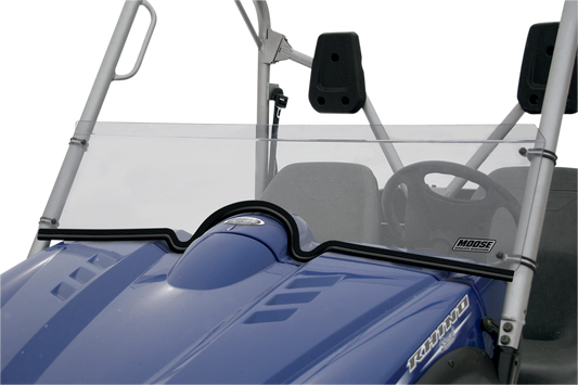 MOOSE OFFROAD V000043-12200M Clear Half Polycarbonate UTV Windshield for Yamaha Rhino 450 660 700 FI 4x4 - Moto-House MX