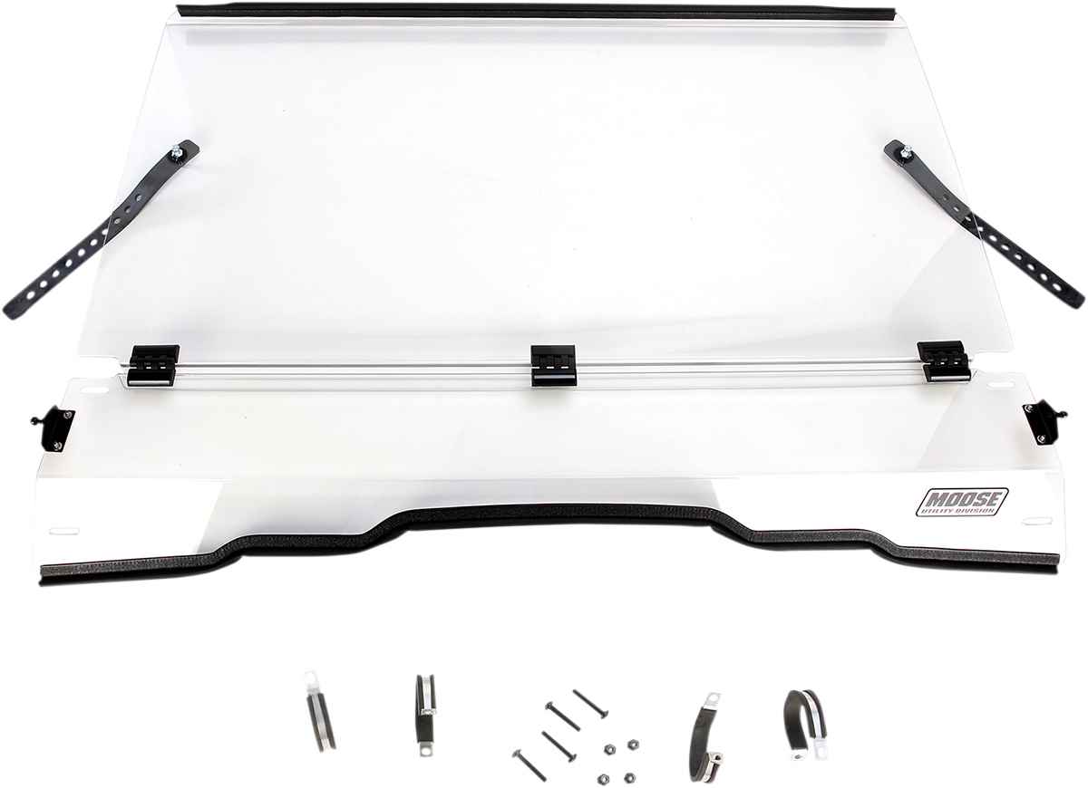 MOOSE OFFROAD 2317-0297 UTV Full Folding Windshield for 2015-2023 Honda Pioneer 500, clear polycarbonate - Moto-House MX