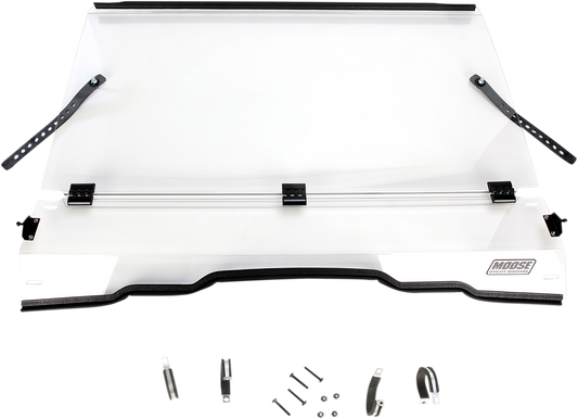 MOOSE OFFROAD 2317-0297 UTV Full Folding Windshield for 2015-2023 Honda Pioneer 500, clear polycarbonate - Moto-House MX