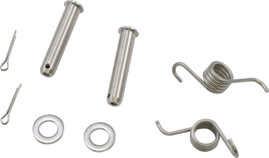 MOOSE OFFROAD 1620-2296 Silver Stainless Steel Foot Peg Pins Springs Washers and Cotter Keys Hardware Rebuild Kit for KTM Husqvarna Gas Gas Beta Dirt Bikes - Moto-House MX