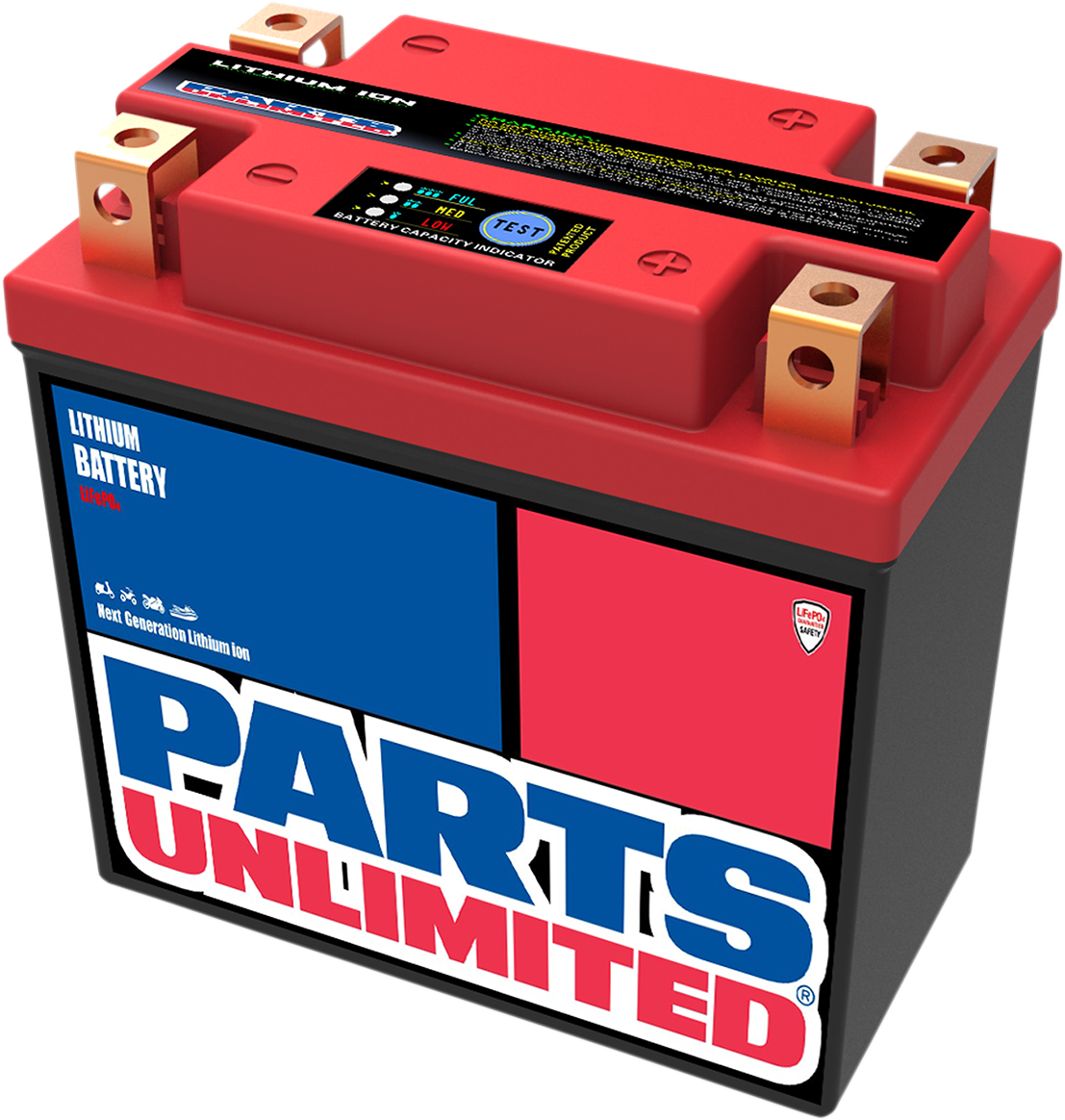 Parts Unlimited HJTX14AHQ-FP Lithium LiFePO4 Battery 280 CCA Right Post Positive - Moto-House MX