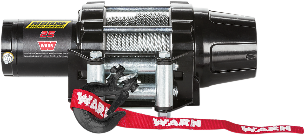 Moose Offroad 2500 lb Winch with Synthetic Rope - Durable All-Metal Design for ATVs