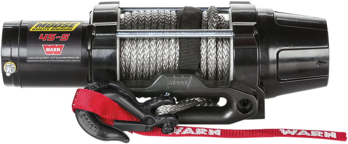 Moose Offroad 4500 lb Winch with Synthetic Rope - Durable Waterproof Design