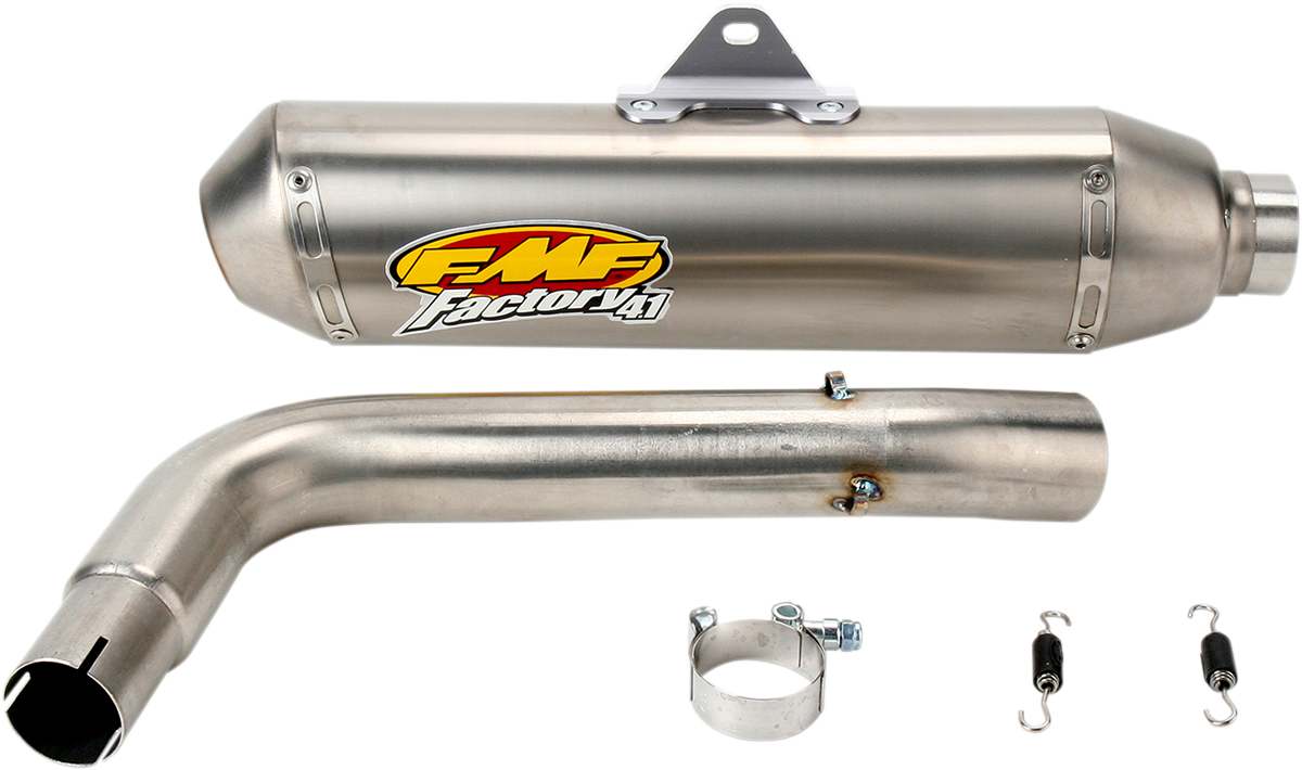 FMF 044211 Factory 4.1 Slip-On Muffler for Yamaha Raptor 700/700R ATV, titanium muffler with stainless steel end cap - Moto-House MX