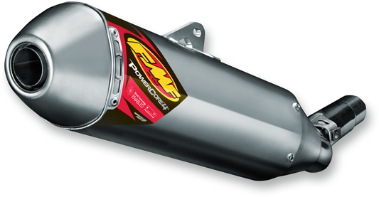 FMF 044434 PowerCore 4 HEX Slip-On Performance Muffler for 2015-2023 Yamaha YFM700 Raptor 700 ATV, featuring raw aluminum finish - Moto-House MX