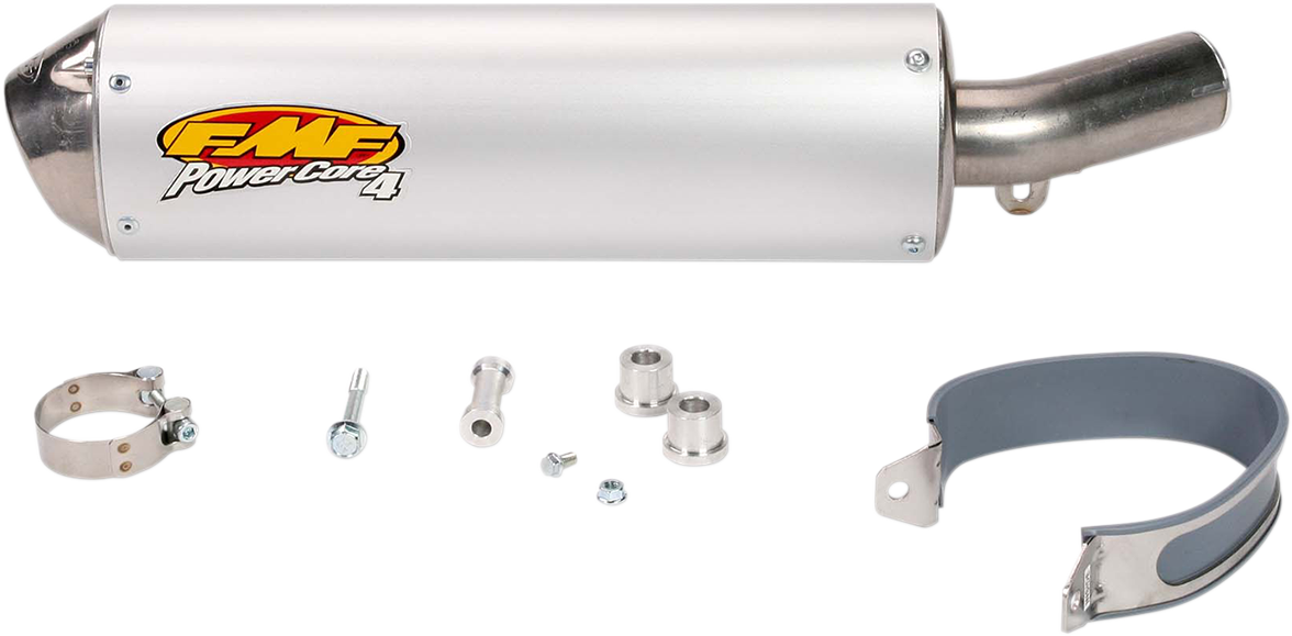 FMF 041025 Powercore 4 Slip-On Performance Muffler for 1999-2013 Honda TRX400EX and TRX400X ATVs, anodized champagne finish - Moto-House MX