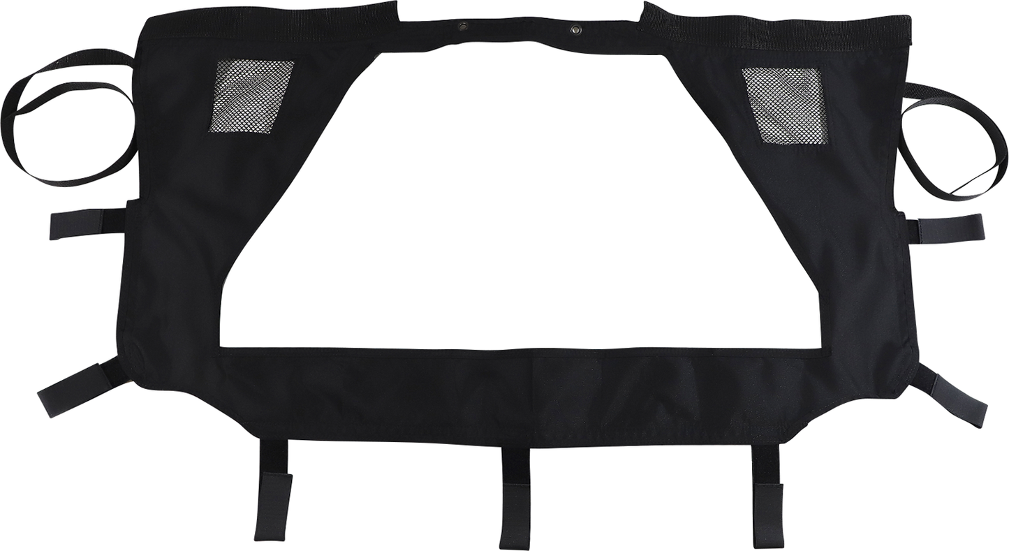 MOOSE OFFROAD PROXPRW-11 Black Rip-Stop Nylon Rear Windscreen Dust Panel with Clear Window for 2020-2024 Polaris RZR Pro XP Sport Premium Ultimate - Moto-House MX