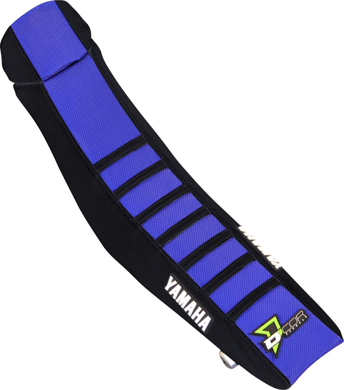 D'cor Visuals 0821-3482 Ribbed Motocross Seat Cover Black Blue Black Ribs Fitment for 2022-2026 Yamaha YZ85 YZ85LW Small Wheel Large Wheel - Moto-House MX