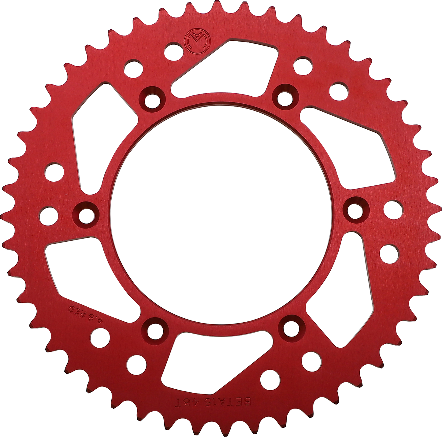 Moose Offroad 1211-1865 48 Tooth Red Aluminum Rear Sprocket for 2013 2014 2015 2016 2017 2018 2019 2020 2021 2022 2023 2024 2025 Beta Fitment - Moto-House MX