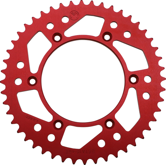 Moose Offroad 1211-1865 48 Tooth Red Aluminum Rear Sprocket for 2013 2014 2015 2016 2017 2018 2019 2020 2021 2022 2023 2024 2025 Beta Fitment - Moto-House MX