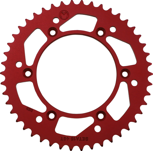 Moose Offroad 1211-1863 46 Tooth Red Aluminum Rear Sprocket for 2013 2014 2015 2016 2017 2018 2019 2020 2021 2022 2023 2024 2025 Beta Fitment - Moto-House MX