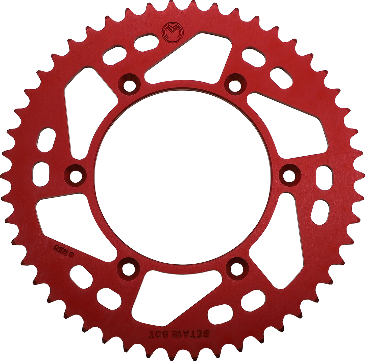 Moose Offroad 1211-1867 50 Tooth Red Aluminum Rear Sprocket for 2013 2014 2015 2016 2017 2018 2019 2020 2021 2022 2023 2024 2025 Beta Fitment - Moto-House MX