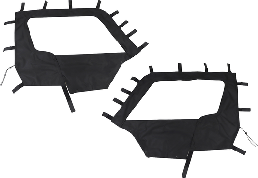 MOOSE OFFROAD YWX2SE-11 Black Soft Side Door Enclosure Pair with Clear Windows for Yamaha Wolverine X2 1000 XT-R - Moto-House MX