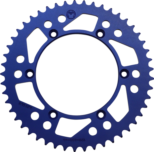 Moose Offroad 1211-1906 49 Tooth Blue Aluminum Rear Sprocket for Beta Gas Gas Sherco Suzuki Fitment - Moto-House MX
