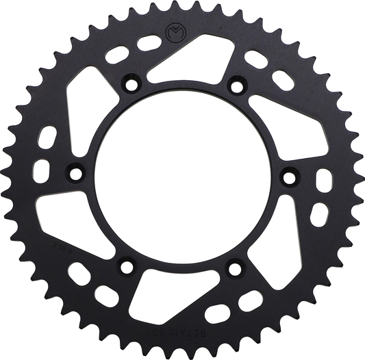 Moose Offroad 1211-1855 50 Tooth Black Aluminum Rear Sprocket for 2013 2014 2015 2016 2017 2018 2019 2020 2021 2022 2023 2024 2025 Beta Fitment - Moto-House MX