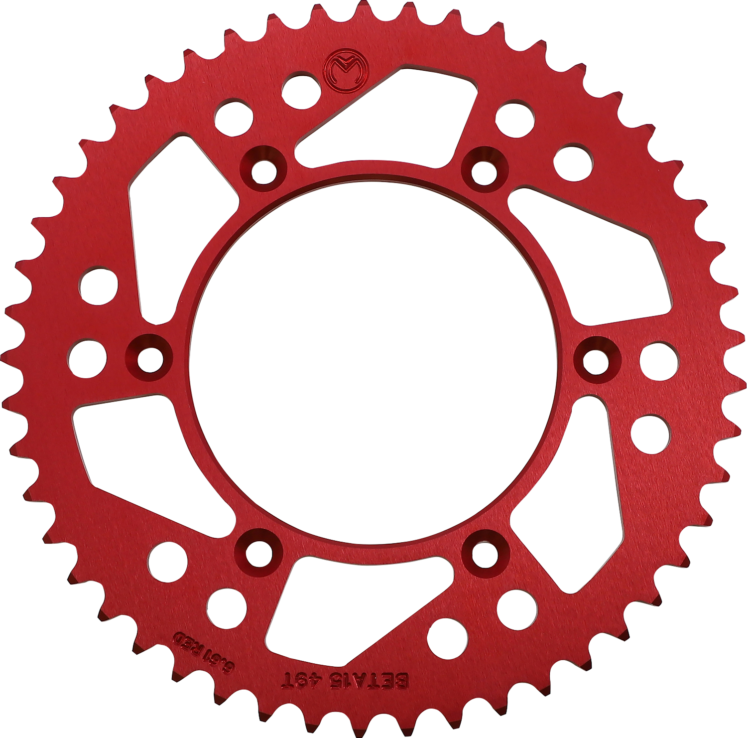 Moose Offroad 1211-1866 49 Tooth Red Aluminum Rear Sprocket for 2013 2014 2015 2016 2017 2018 2019 2020 2021 2022 2023 2024 2025 Beta Fitment - Moto-House MX