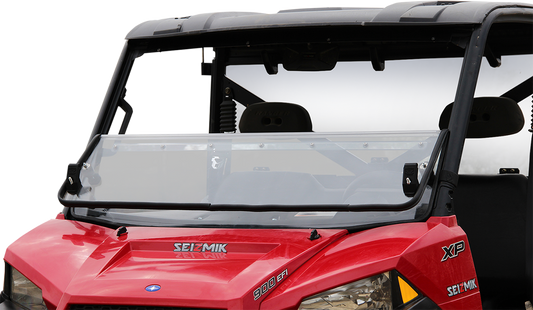Seizmik 50-25001KIT Versa-Fold Hard Coated Polycarbonate Folding Windshield Polaris Ranger Moto House MX