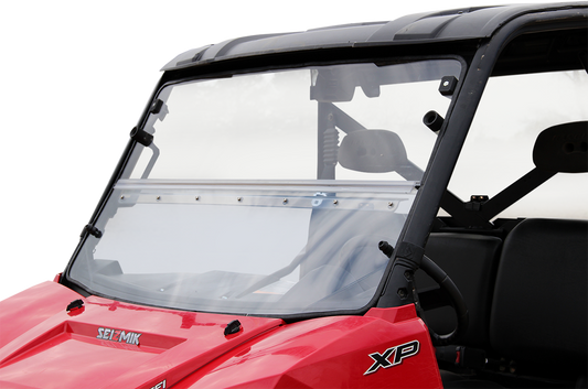Seizmik 50-25003KIT Versa-Fold Hard Coated Polycarbonate Folding Windshield Polaris Ranger Moto House MX
