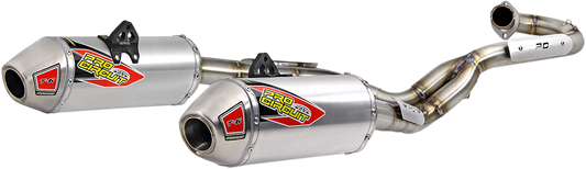 PRO CIRCUIT 5631570G2 T-6 Dual Full Exhaust System for 2015-2020 Yamaha Raptor 700R ATV, featuring stainless steel construction and TIG welding - Moto-House MX