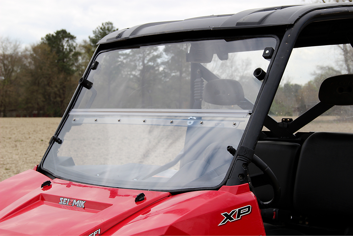 Seizmik 50-23079KIT Versa-Fold Polycarbonate Folding Windshield Polaris Ranger Mid-Size Moto House MX